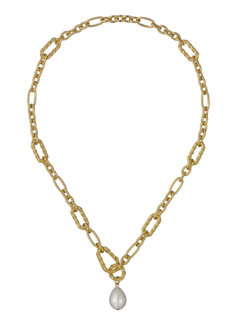 تيد بيكر Twisted Pearl Pendant Necklace