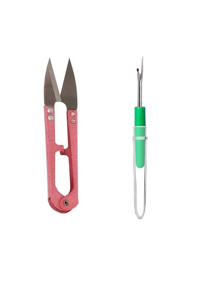 _METAL SEWING SNIPS 4 INCHES LONG THREAD CUTTERSCISSORS WITH 65CM LONG SEAM RIPPER PACK OF 1PCS EACH TOTAL 2