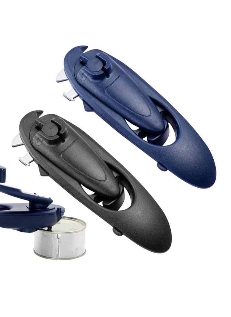 SYOSI - Manual Can Openers, 8 in1 Tin Opener for Elderly Weak Hand, Openers for Arthritis Hands, Bottle Opener Jar Can Opener for Smooth Edge Food-Safe Stainless Steel Kitchen Gadget - Image 1
