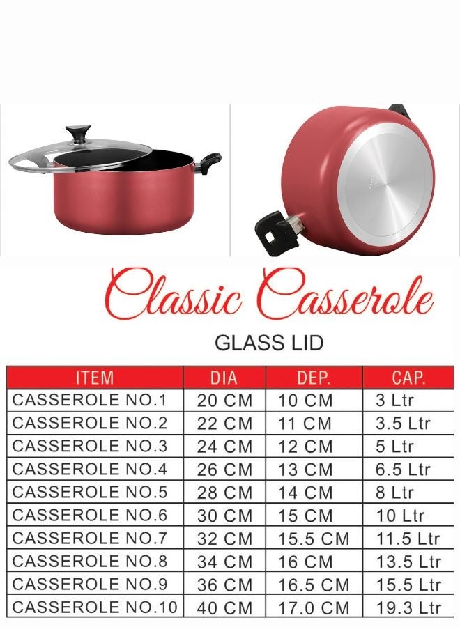 SONEX Non Stick Casserole With Elegant Design in Pink, Never Stick Plus Super Strong Non Stick Teflon Coating, Ergonomic, Stay Cool Handle, Effecient Heat Distribution For Healthy Cooking, Easy to Clean - Image 5