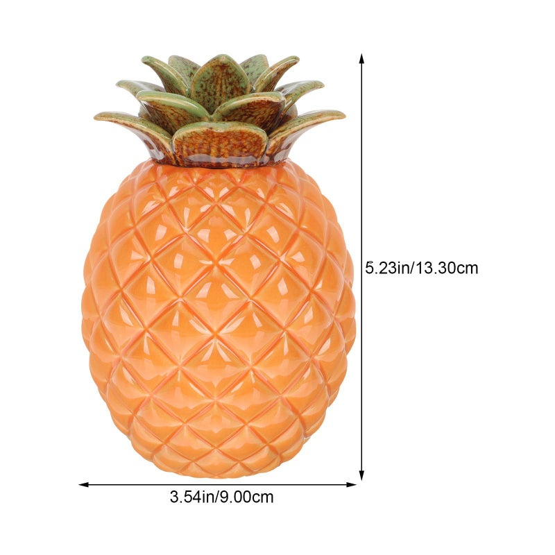 Ceramic Pineapple Tea Canister With Sealing Lid For Office Storage - Image 3