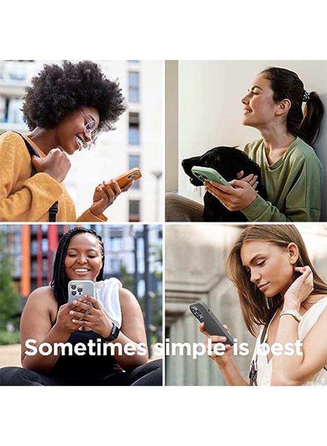 Ocean iPhone 15 (6.1 inch) Case, Liquid Silicone Case, Full Body Protective Cover, Shockproof, Slim Phone Case, Anti-Scratch Soft Microfiber Lining, Black - Image 2