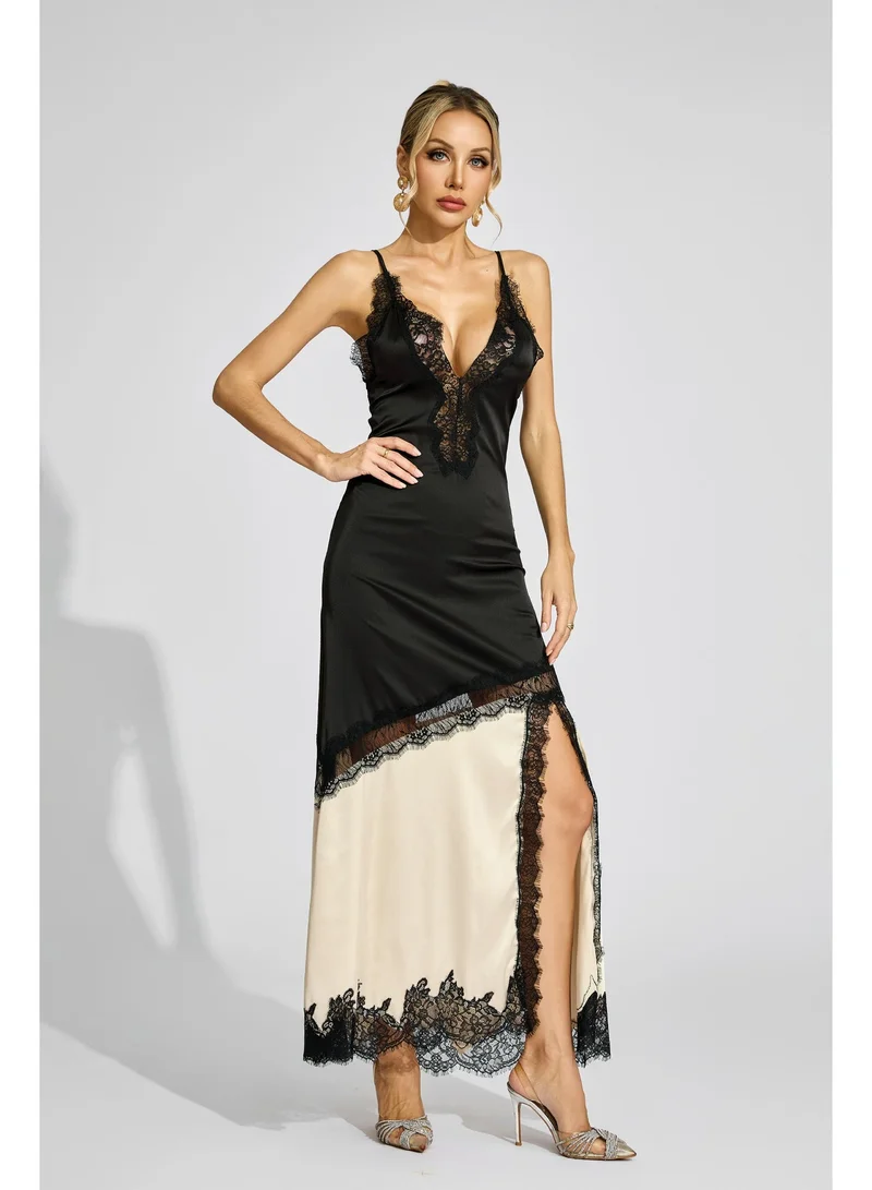Catchall  Dolly Contrast Lace Dress for Women | Best Price UAE