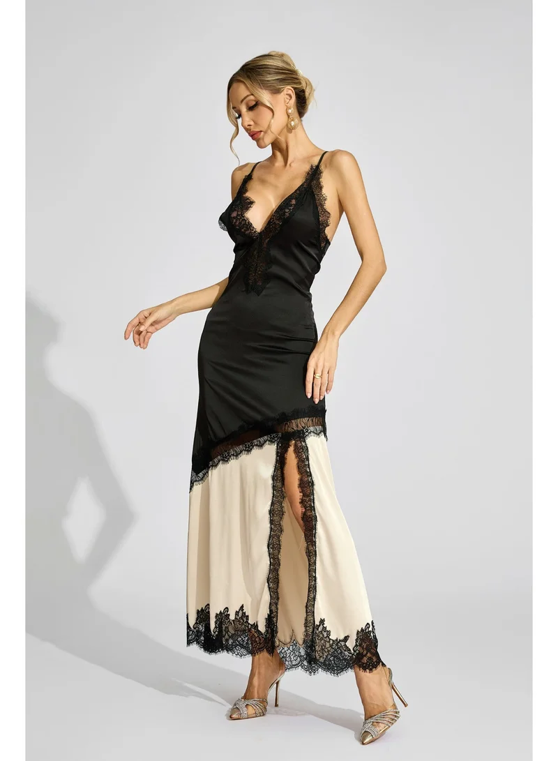 Catchall  Dolly Contrast Lace Dress for Women | Best Price UAE