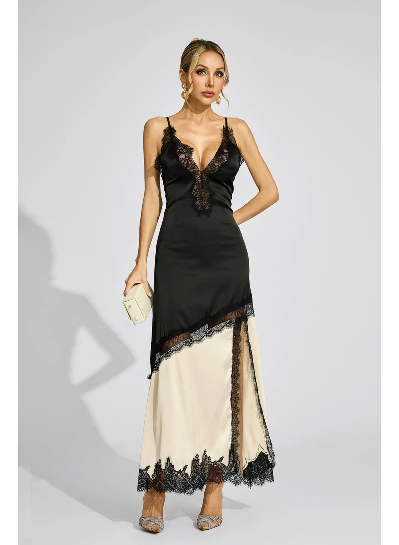 Catchall  Dolly Contrast Lace Dress for Women | Best Price UAE