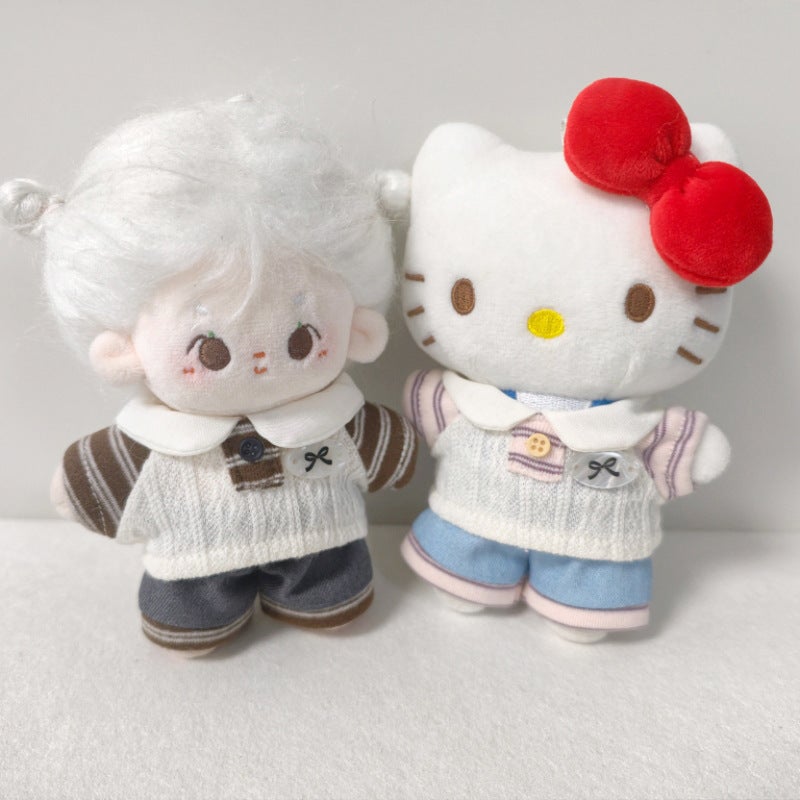 10cm Cotton Doll Clothes, KT Cat Plush Outfit, Casual Sport Wear for Dolls, Dress-Up Accessories - Image 1