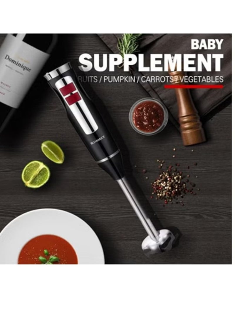 JAMAKY Italy - Hand Blender, 1500 watts, multi-speed, strong and sharp blades for multi-use with Italian technology - jmk3008 Black - Image 1