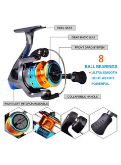 Cool Baby Style COOLBABY Rock Fishing and Sea Rod Set Long-Distance Throwing Fishing Reel Fishing Rod Bag Combination Carbon Fiber Sea Fishing Rod Sea Rod Fishing Set Bag 1.8m Rod  - Image 3