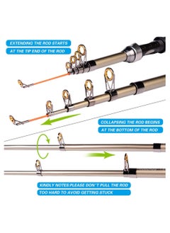 Cool Baby Style COOLBABY Rock Fishing and Sea Rod Set Long-Distance Throwing Fishing Reel Fishing Rod Bag Combination Carbon Fiber Sea Fishing Rod Sea Rod Fishing Set Bag 1.8m Rod  - Image 4