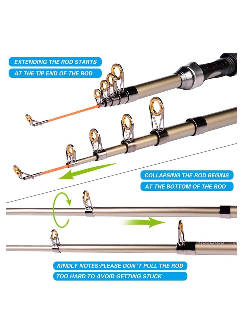 Cool Baby Style COOLBABY Rock Fishing and Sea Rod Set Long-Distance Throwing Fishing Reel Fishing Rod Bag Combination Carbon Fiber Sea Fishing Rod Sea Rod Fishing Set Bag 1.8m Rod  - Image 4