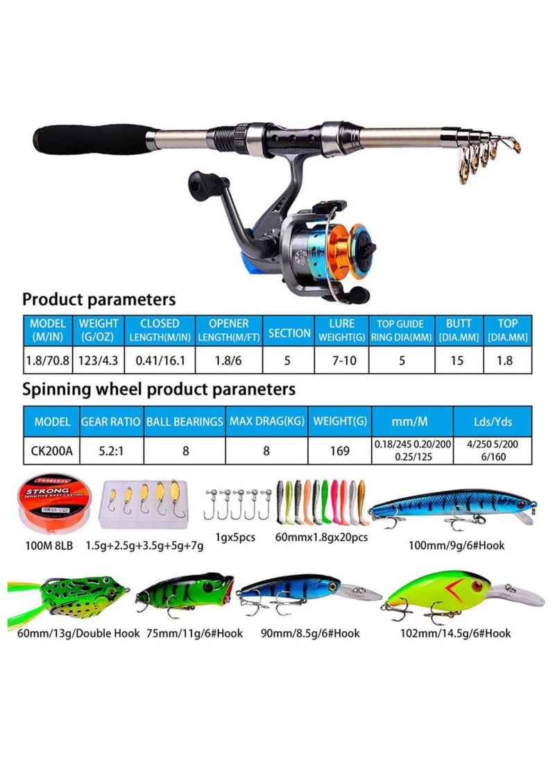 Cool Baby Style COOLBABY Rock Fishing and Sea Rod Set Long-Distance Throwing Fishing Reel Fishing Rod Bag Combination Carbon Fiber Sea Fishing Rod Sea Rod Fishing Set Bag 1.8m Rod  - Image 5