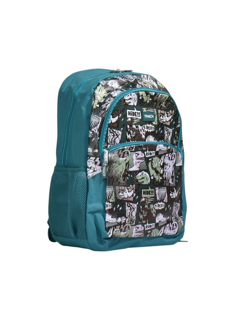 Track School Backpack AS023 | Dinosaur UV Print Backpack with Front | Lightweight Kids School Bag - Image 5