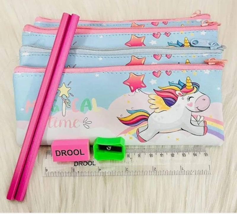 Tera13 Girls Stationery Kit, Unicorn Stationery Combo for Girls (Pack of 12 Items) Return Gifts for Kids, School Stationery Set for Kids, Unicorn Gift Pack for Diwali, Christmas, Kanjak, Birthday - Image 4