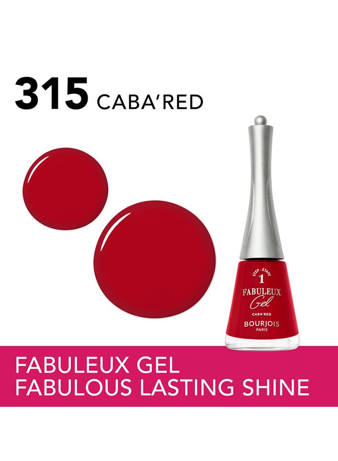 BOURJOIS PARIS Fabuleux Gel Nail Polish - 315 - Caba’Red 9Ml  - Image 2