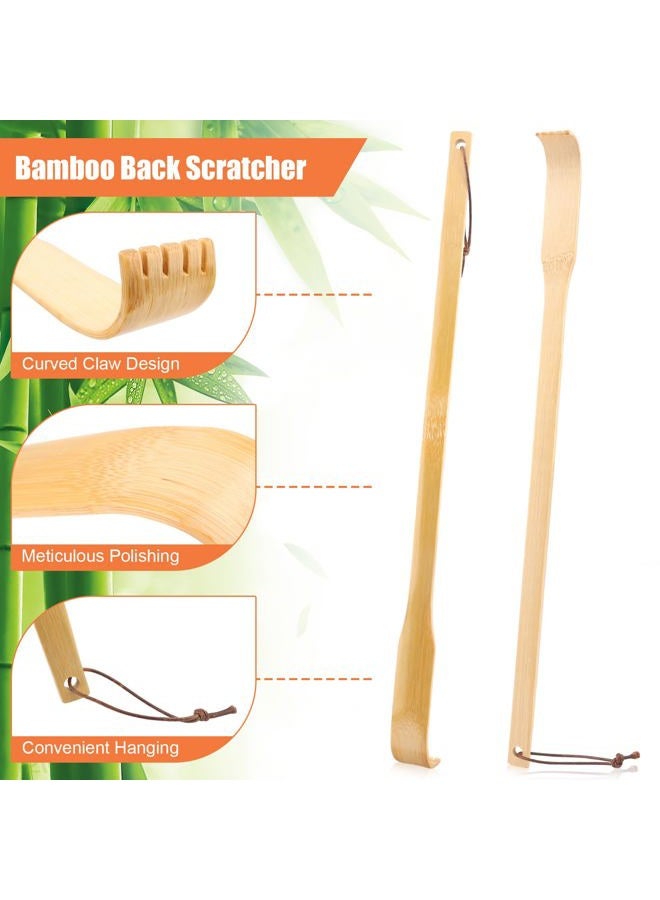 NICEMOVIC 6 Pack Wooden Bamboo Back Scratcher, Funny Small Gifts for Men Women Him Her Boyfriend Dad Husband, Stocking Stuffers, Birthday Christmas Gifts, 16.5 Inch Back Scratcher Long Handle - Image 2