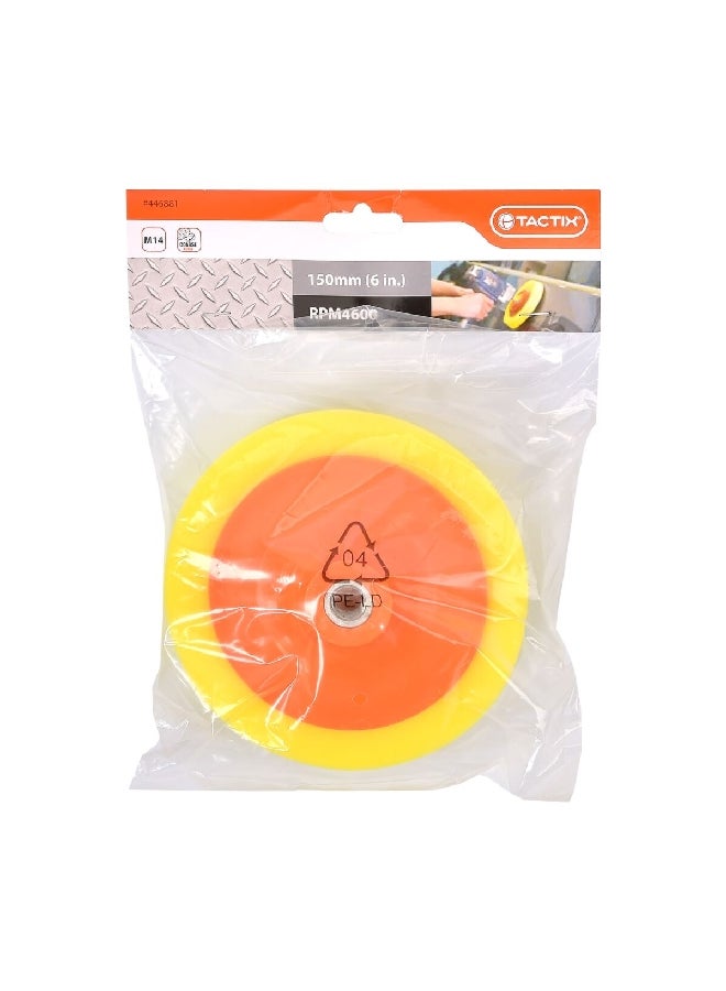 4600RPM Versatile Lint-Free Buffing and Polishing Sponge Yellow and Orange 150 mm 446881