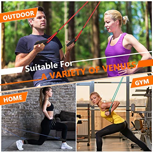 Skylety 4 Pieces Baseball Resistance Bands Youth & Adult Arm Strength Training Baseball Bands for Softball Trainer Pitcher Training, 4 Levels(20, 30, 40, 50 Lbs, Black, Blue, Red, Green) - Image 5