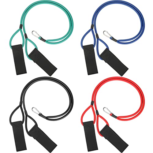 Skylety 4 Pieces Baseball Resistance Bands Youth & Adult Arm Strength Training Baseball Bands for Softball Trainer Pitcher Training, 4 Levels(20, 30, 40, 50 Lbs, Black, Blue, Red, Green) - Image 1