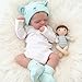 iCradle Reborn Baby Dolls 19 inch 48 cm Full Body Vinyl Silicone Baby Doll Girl Anatomically Correct Hand Painted Hair Realistic Newborn Doll Eyes Closed Toy Gift for Ages 3 - Image 4