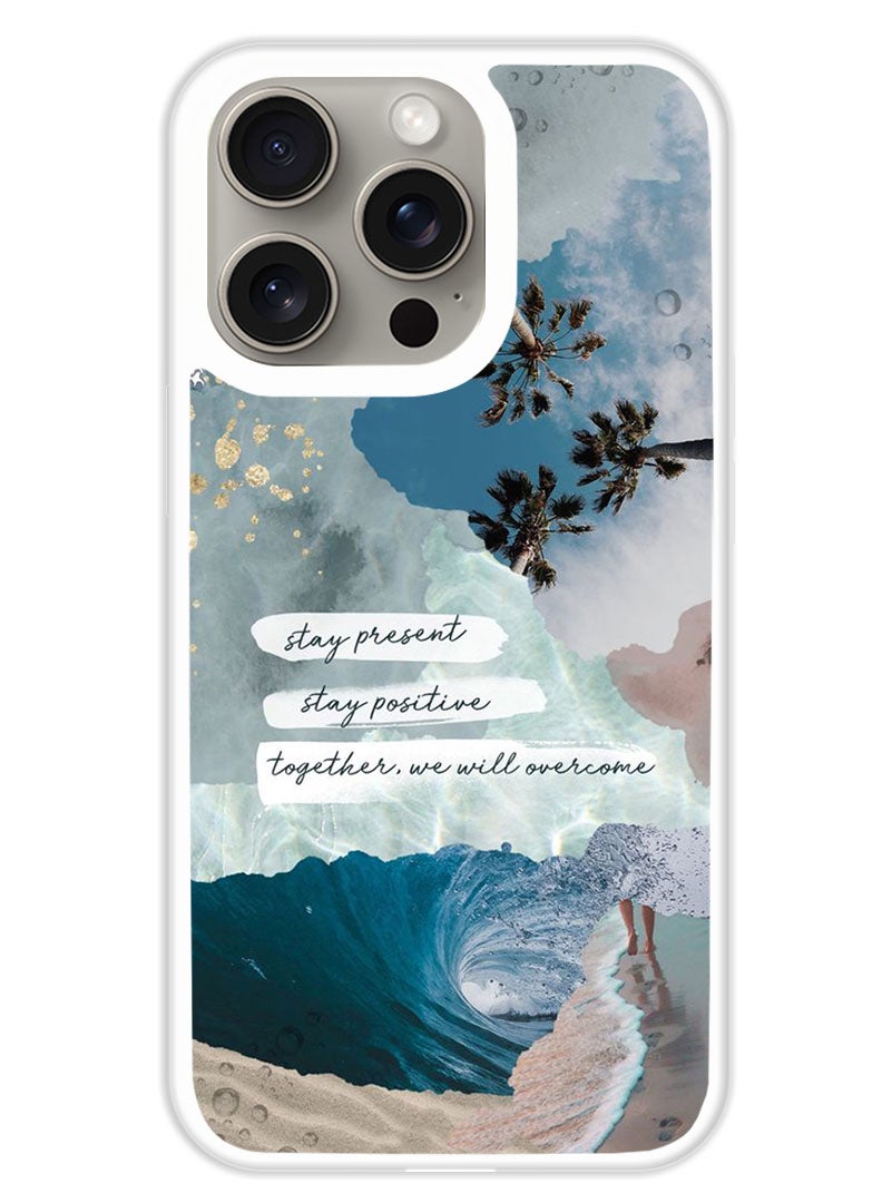 Theodor Protective Case Cover For APPLE IPHONE 15 Pro Stay Present (White Bumper) - Image 1