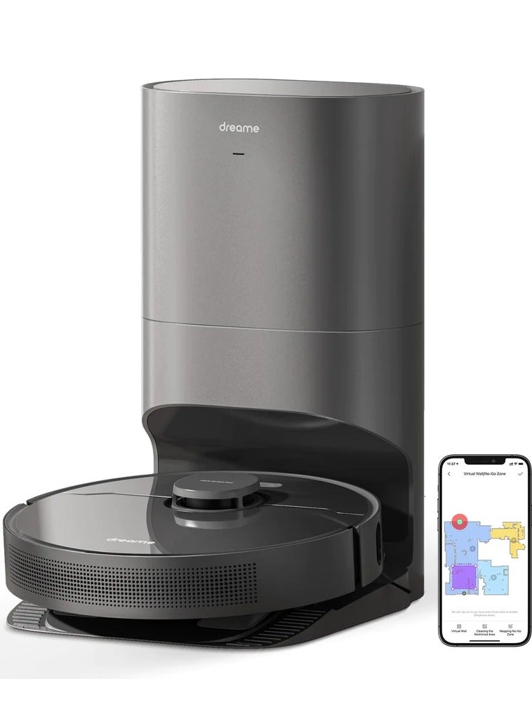Dreame Robot Vacuum with Automatic Dirt Disposal-Empties Itself for 65 Days, LiDAR Navigation & 3D Obstacle Avoidance, 4000 Pa Suction Power & Smart Mapping, Compatible With Alexa 4 L 46 W Z10 Pro Black - Image 1