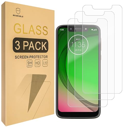 Mr Shield Mr.Shield [3-PACK] Designed For Motorola (Moto G7 Play) [Upgrade Maximum Cover Screen Version] [Tempered Glass] Screen Protector [Japan Glass With 9H Hardness] with Lifetime Replacement - Image 1