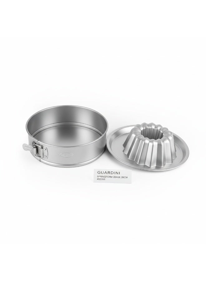 Guardini Springform Cake Pan with 2 Interchangeable Bases - 26cm Professional Non-Stick Bakeware, Made in Italy - Image 1