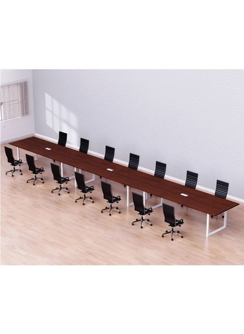 Mahmayi Vorm 136-60 14 Seater Apple Cherry Conference-Meeting Table