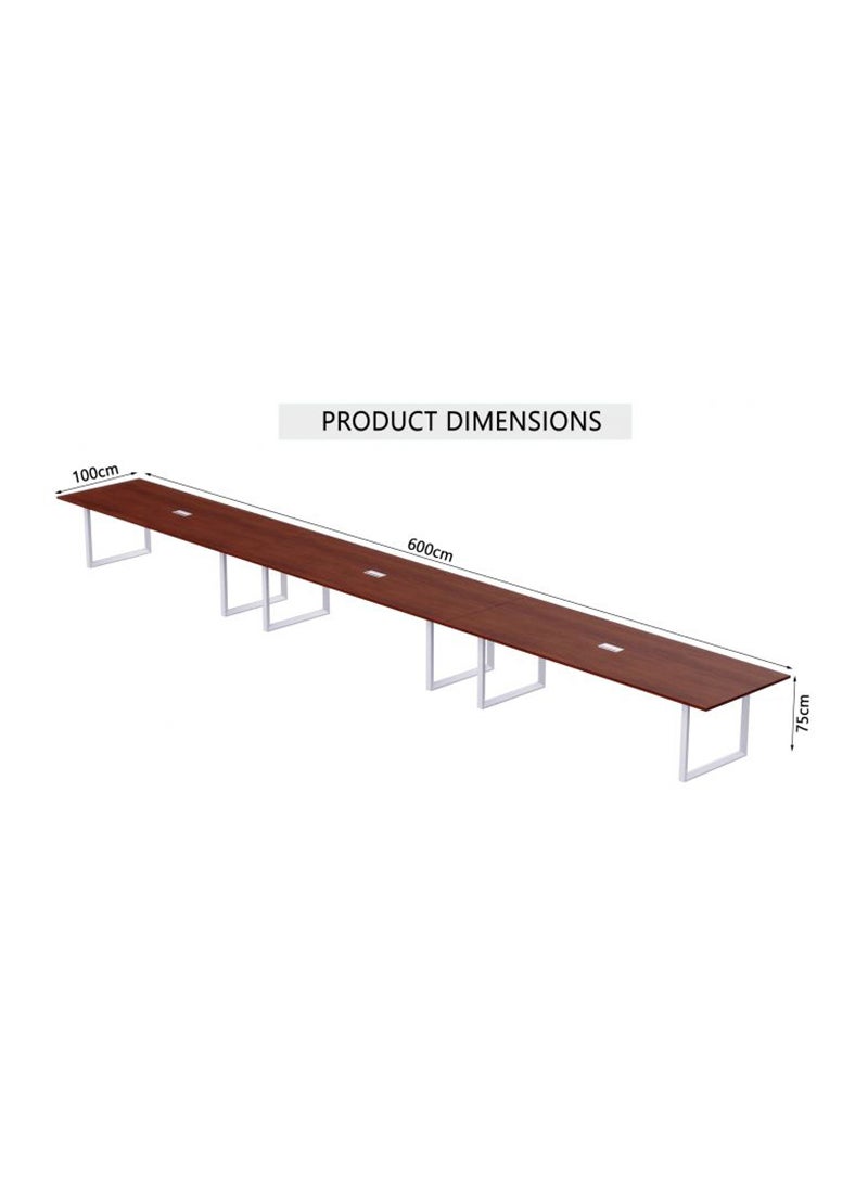 Mahmayi - Mahmayi Vorm 136-60 14 Seater Apple Cherry Conference-Meeting Table - Image 1