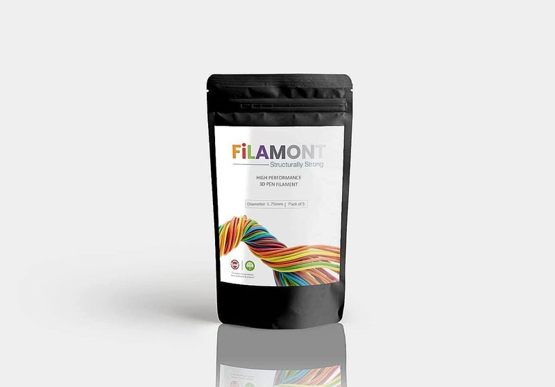 Protomont TECHNOLOGIES خيوط قلم 3D من فيلامونت (عبوة من 10 ألوان) – PLA 1.75 مم، ±0.03 مم تحمل، متوافقة مع معظم أقلام وطابعات 3D، آمنة وغير سامة - Image 2
