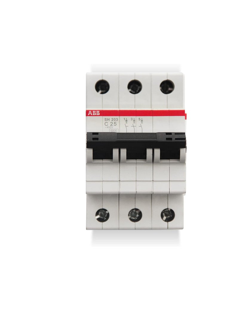ABB Three pole Miniature Circuit Breaker 25A TP MCB 6KA TYPE C SH203-C25 2CDS213001R0254 - Image 3
