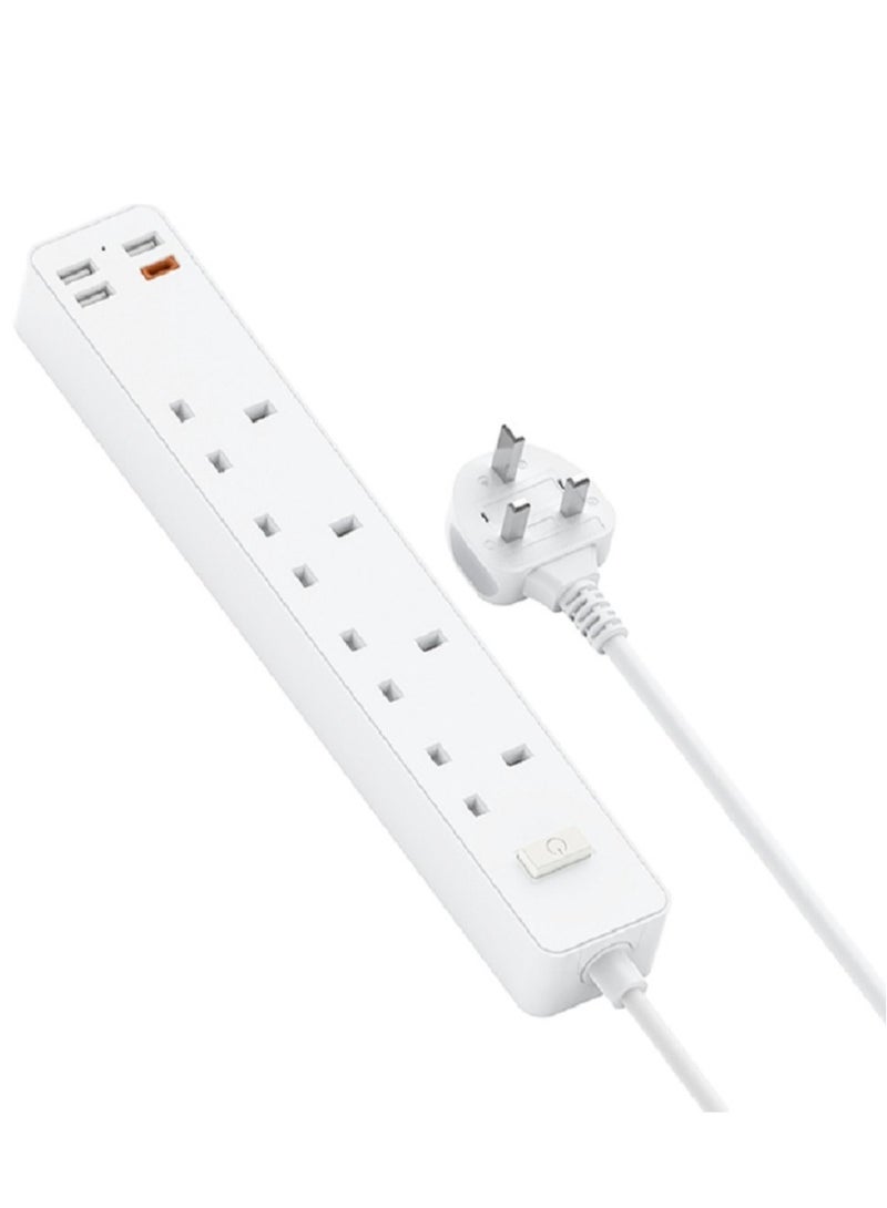 ELTRAZONE PD20W Power Strip USB-CX1 Plus USB-AX3 3m - White - Image 1