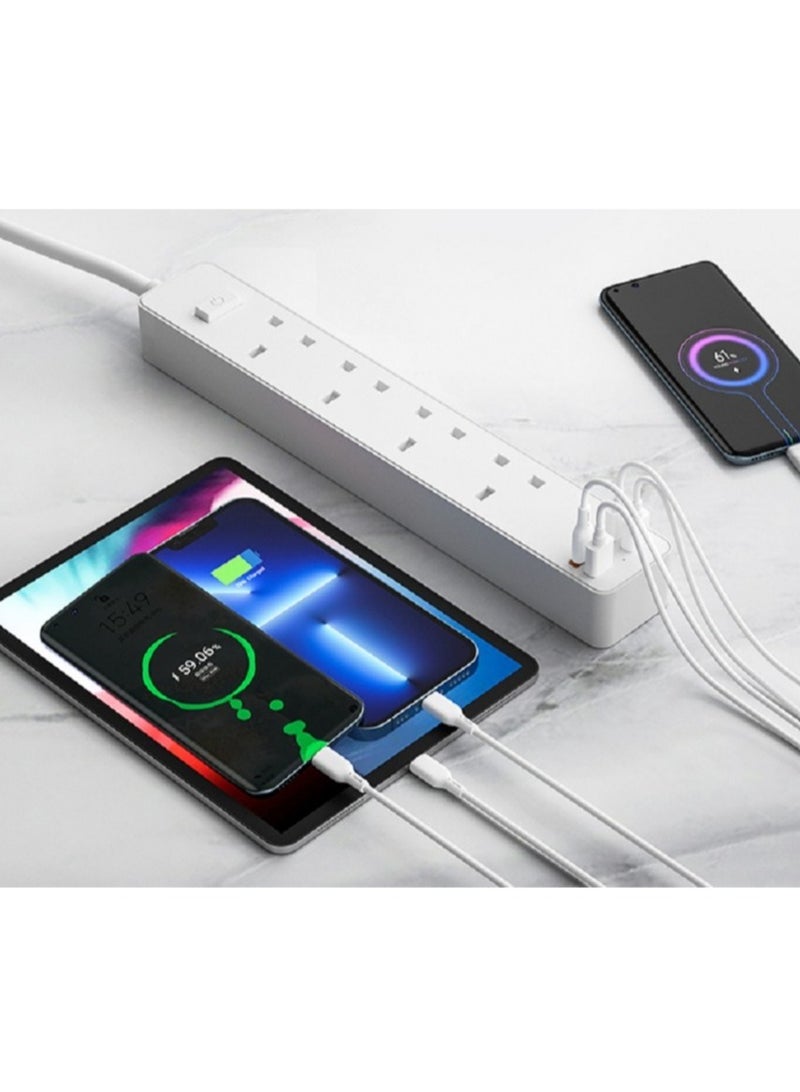 ELTRAZONE PD20W Power Strip USB-CX1 Plus USB-AX3 3m - White - Image 3