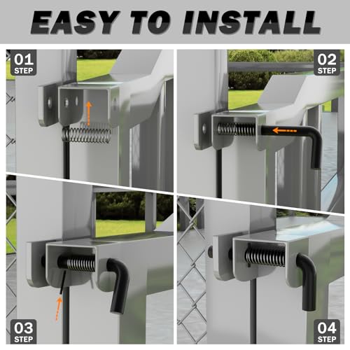 XaXmTee 819T Trailer Gate Spring Latch Kit with Extra Pins 2 Pack Trailer Gate Pins Heavy Duty Trailer Gate Latch Repair Kit for Carry-On Utility Trailers - Image 5