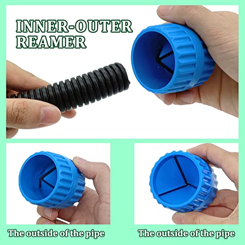 LJZP Deburring Tool with 11 High-Speed Steel Blades Storage Handle Design with 2 Pieces Copper Pipe Cleaner and Reamer Set, Burr Remover Hand Tool for Wood, Aluminum, Copper and Plastic - Image 5