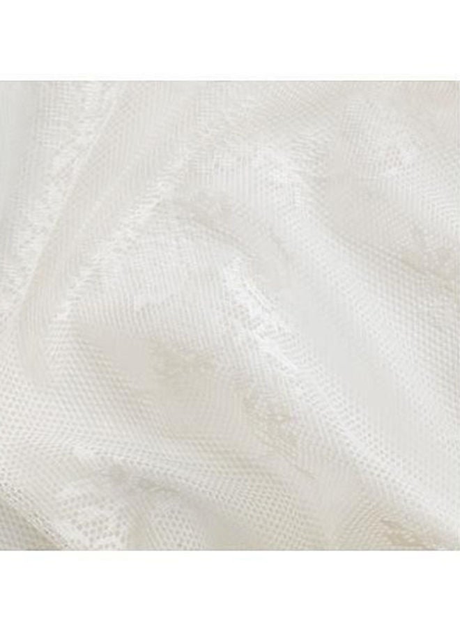 NIBEMINENT 2-Piece Net Window Curtain White 300x145centimeter - Image 2