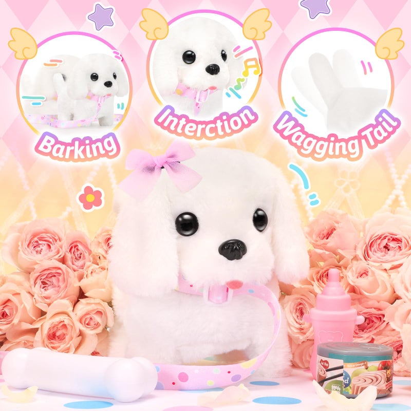 Tagitary Plush Toys Interactive Puppy Toy for Kids,Electronic Toy Dog That Walk and Bark,Tail Wagging, Fake Dog Toy with Leash,Perfect Easter Christmas Birthday Gift for Kids Toddlers - Image 4