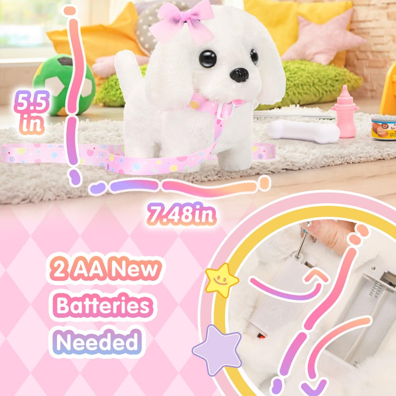 Tagitary Plush Toys Interactive Puppy Toy for Kids,Electronic Toy Dog That Walk and Bark,Tail Wagging, Fake Dog Toy with Leash,Perfect Easter Christmas Birthday Gift for Kids Toddlers - Image 2