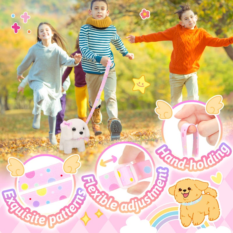 Tagitary Plush Toys Interactive Puppy Toy for Kids,Electronic Toy Dog That Walk and Bark,Tail Wagging, Fake Dog Toy with Leash,Perfect Easter Christmas Birthday Gift for Kids Toddlers - Image 5