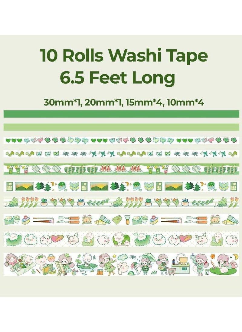 Cute Washi Tape Memo Pad Stickers Set, Gift Wrapping, Aesthetic Supplies, Planners, Bullet Journal  - Image 4