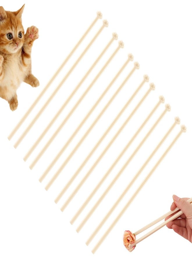 Trasylph 6 Pairs Cat Paw Chopsticks, Cute Fun Pink Paw Prints Reusable Lightweight Non-Slip Grip Eating Chopstick, Kitty Themed Chopstick Gift for Cat Lovers - Image 1