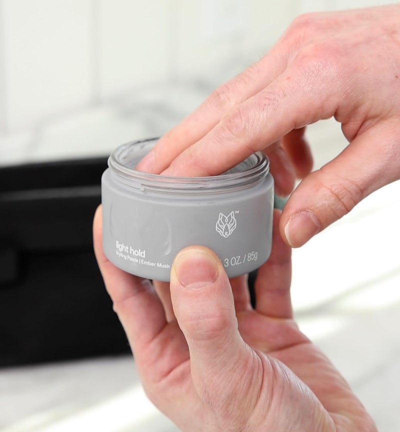 Black Wolf Hair Styling Paste for Men, Light Hold - Water Based Hair Styling Product for All Hair Styles & Types - Barber Grade Non-Greasy & Long Lasting Wax - Add Texture & Volume, 3 oz - Image 5