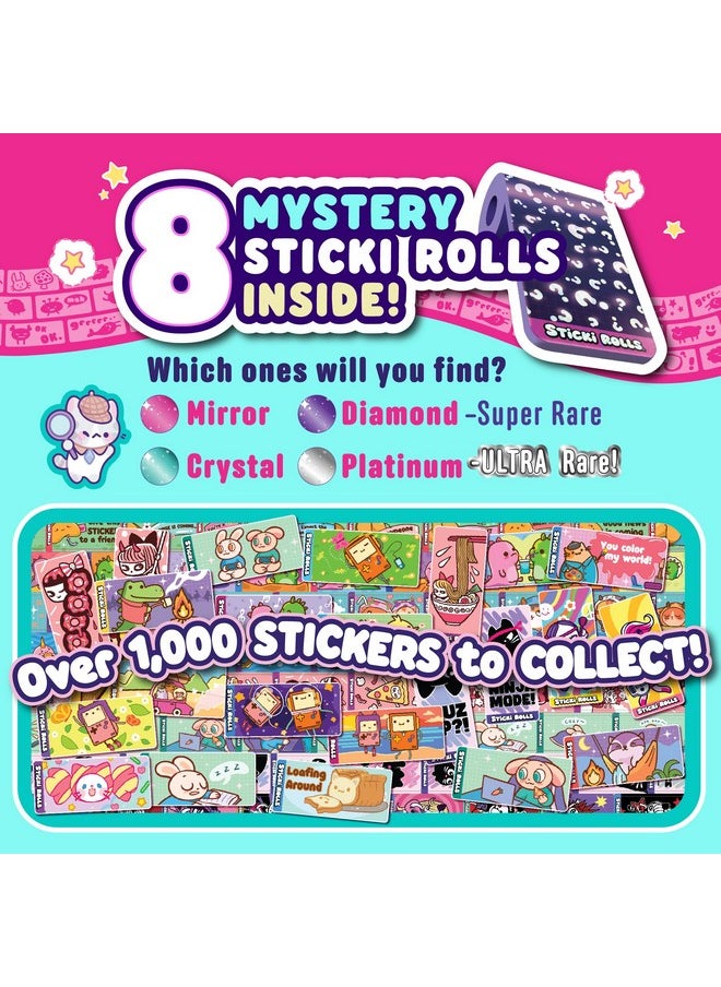 Sky Castle - Sticki Rolls Multi-Roll Collector'S Refill Pack | Includes 15 Sticki Rolls (150 Mini Stickers) | Assorted Colors And Styles | Over 1000 Sticker Designs To Discover And Collect! - Image 1
