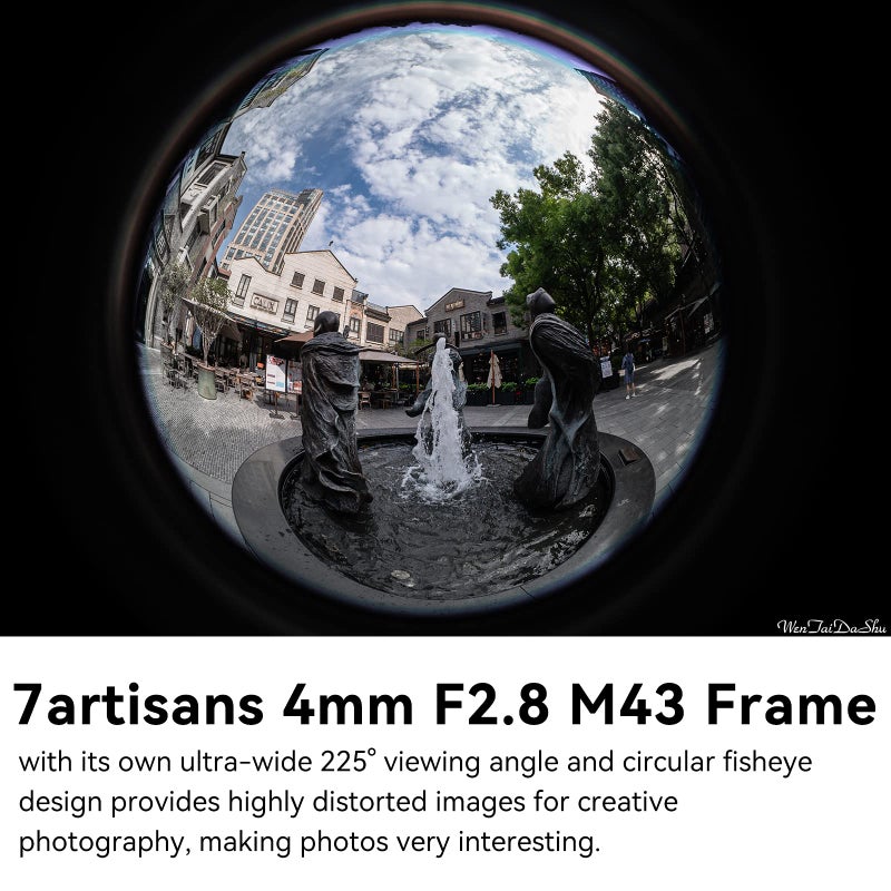 7Artisans 4mm F2.8 Fisheye Ultra Wide Angle Lens Manual Focus Prime Lens Compatible for Sony E Mount Mirrorless Camera A6300 A6400 A6500 NEX-3 NEX-3N NEX-5T NEX-5R A7 A7II A7RIII - Image 5