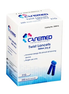 CAREMED 200-Piece Twist Sterile Blood Lancet  - Image 1