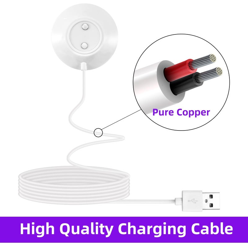 Densleonis Rose Replacement Charger, 12mm Magnetic Standing Dock Station Fast Charging USB Cable for Rose Only -2.5Ft - Image 4