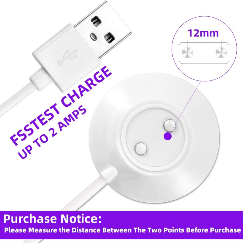Densleonis Rose Replacement Charger, 12mm Magnetic Standing Dock Station Fast Charging USB Cable for Rose Only -2.5Ft - Image 3