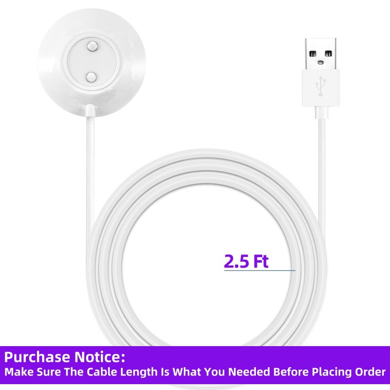 Densleonis Rose Replacement Charger, 12mm Magnetic Standing Dock Station Fast Charging USB Cable for Rose Only -2.5Ft - Image 2