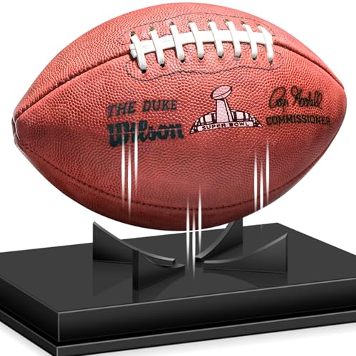 KKU Football Display Case, Acrylic Football Case Display Case Autographed Football Holder, No Assembly Required Football Display Box with Removable Built-in Football Display Stand - Image 4