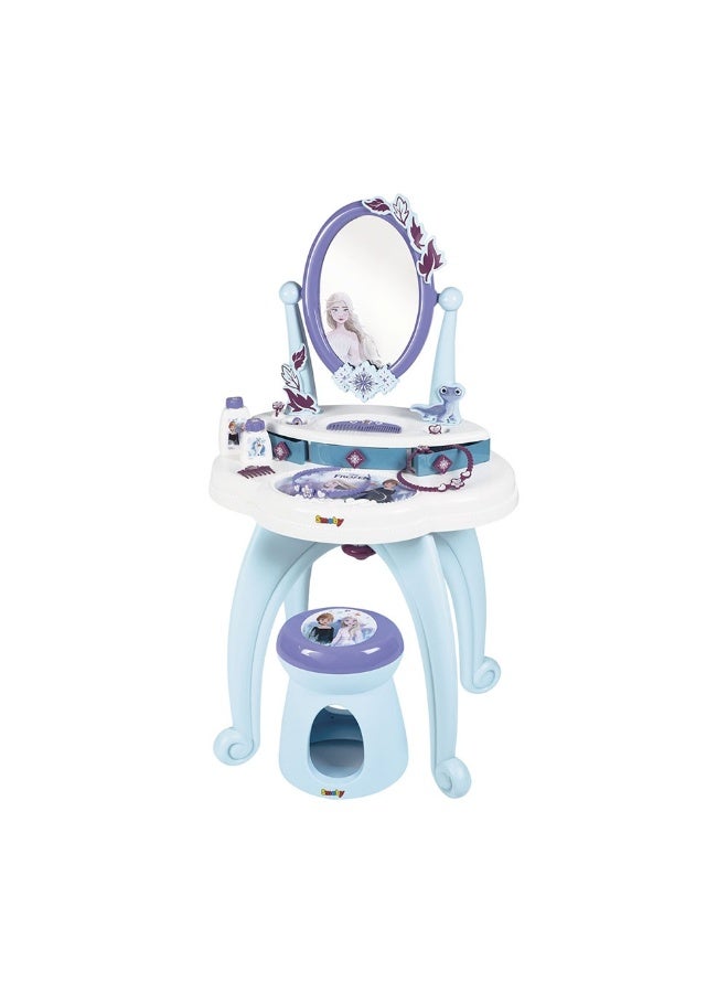 Smoby Disney Frozen 2-in-1 Hairdresser Table with 10 Accessories - Image 1